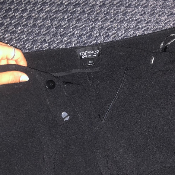 Black With White Stripe Along Side Top shop Trousers - Picture 4 of 4